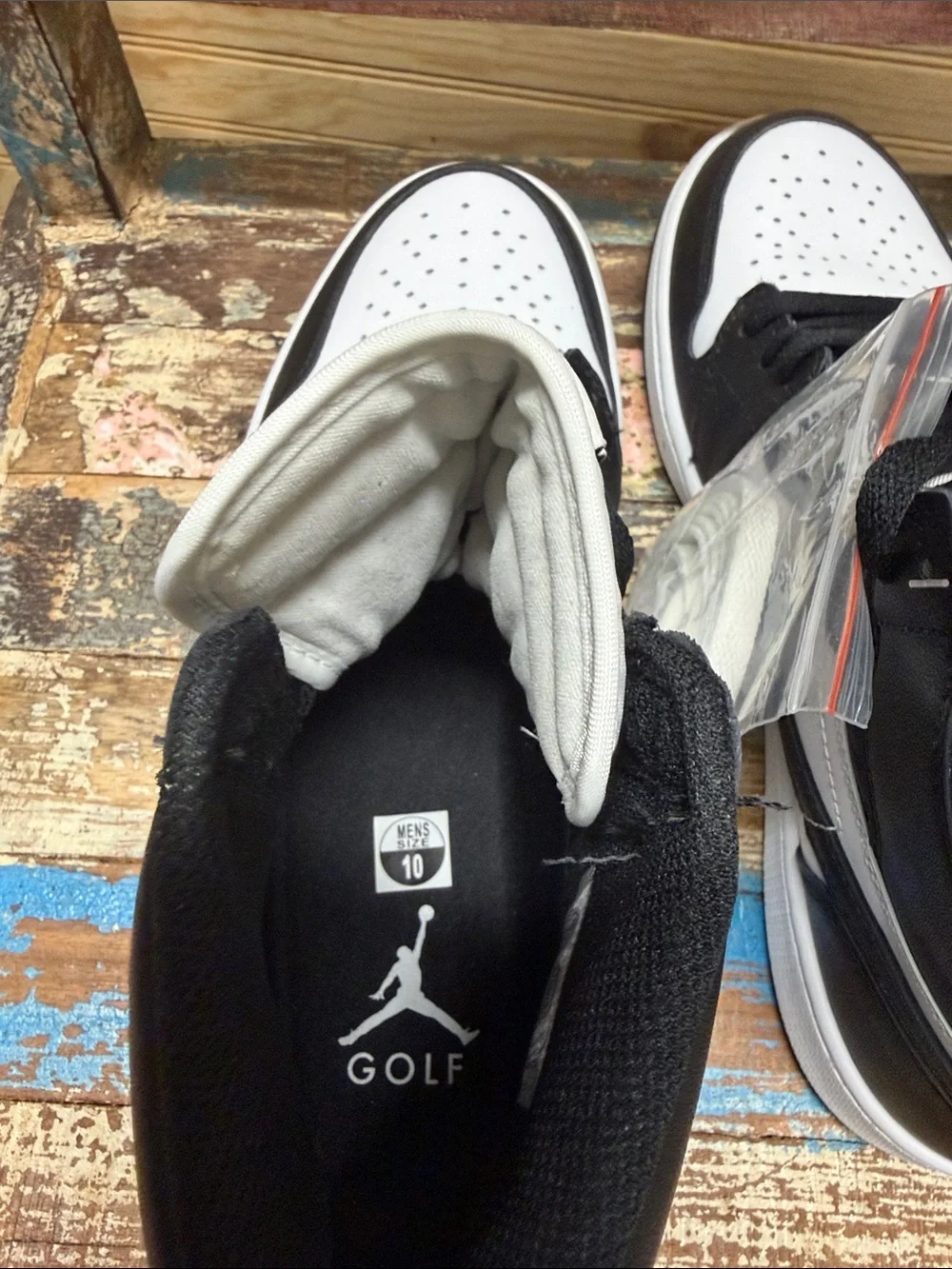 Jordan Men Sneakers Black White High Top Size 10